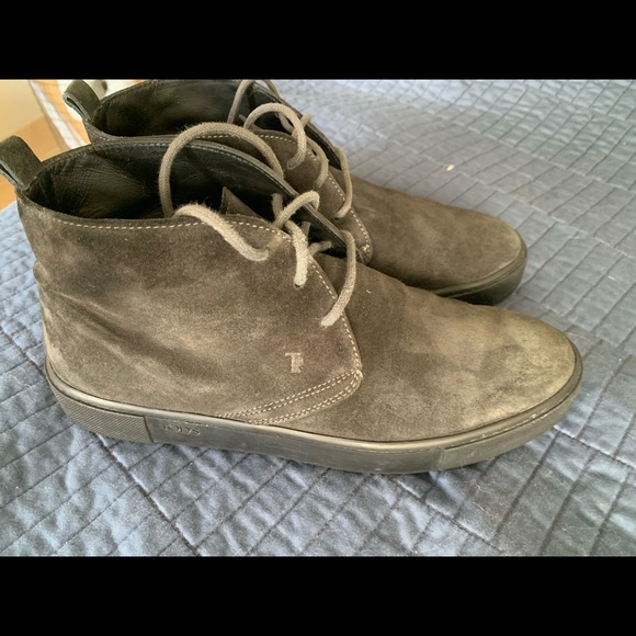 Men’s Tods Desert Boots. Charcoal Color Size 10.5 main image 2